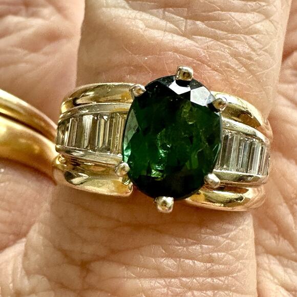 14k Tourmaline And Diamond Ring W/Appraisal - Picture 9 of 16